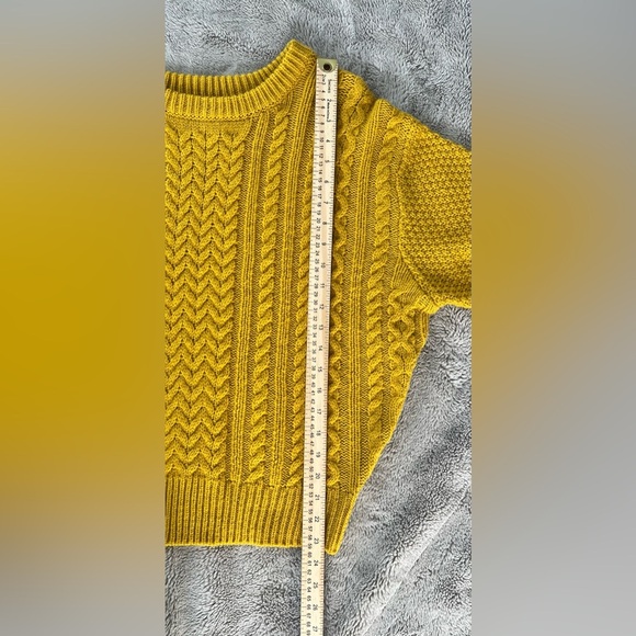 Workshop Republic Clothing Wool Blend Knit Sweater Sz XS yellow Round Neck - Picture 6 of 8